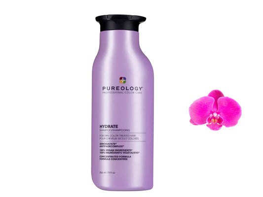 Pureology Hydrate Shampoo For Dry, Color Treated Hair 100% Vegan 266ml / 9oz